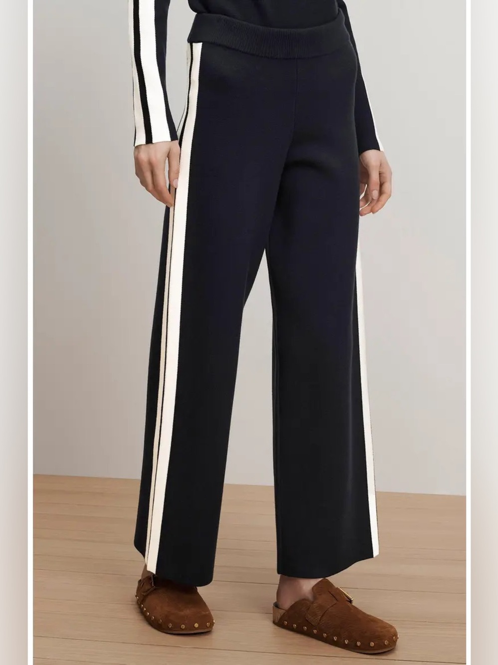 Veronica Beard Jenkins Knit Wide Leg Pants